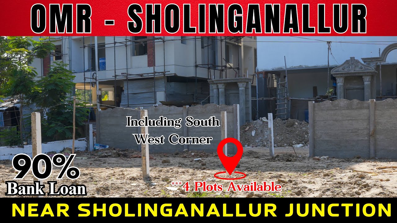 💥OMR Sholinganallur Low Price Residential Plots🏡CMDA Approved✨ South West Corner #omrplotsale