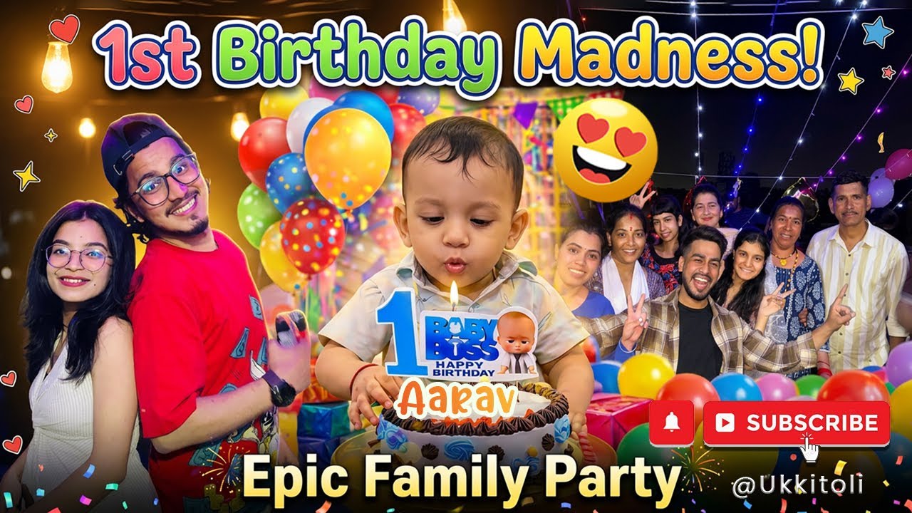 Aarav Ka  Pehla Birthday Celebration 🎂🥳 | Full Party Vlog | Family Time  #birthdaycelebration 