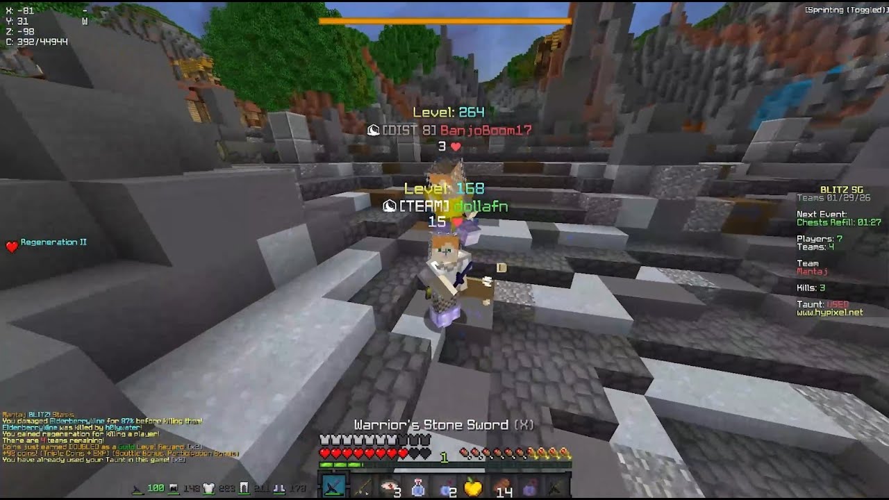 8 months minecraft progression (blitz sg)