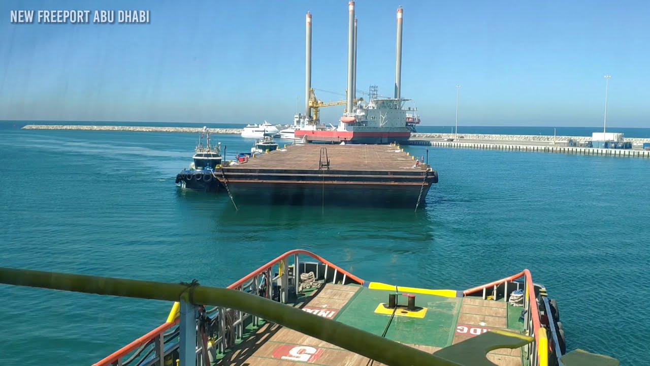 Towing Barge from Ali and Sons to New Freeport Abu Dhabi | AHTS.Allianz Chloe | SeamanVlog