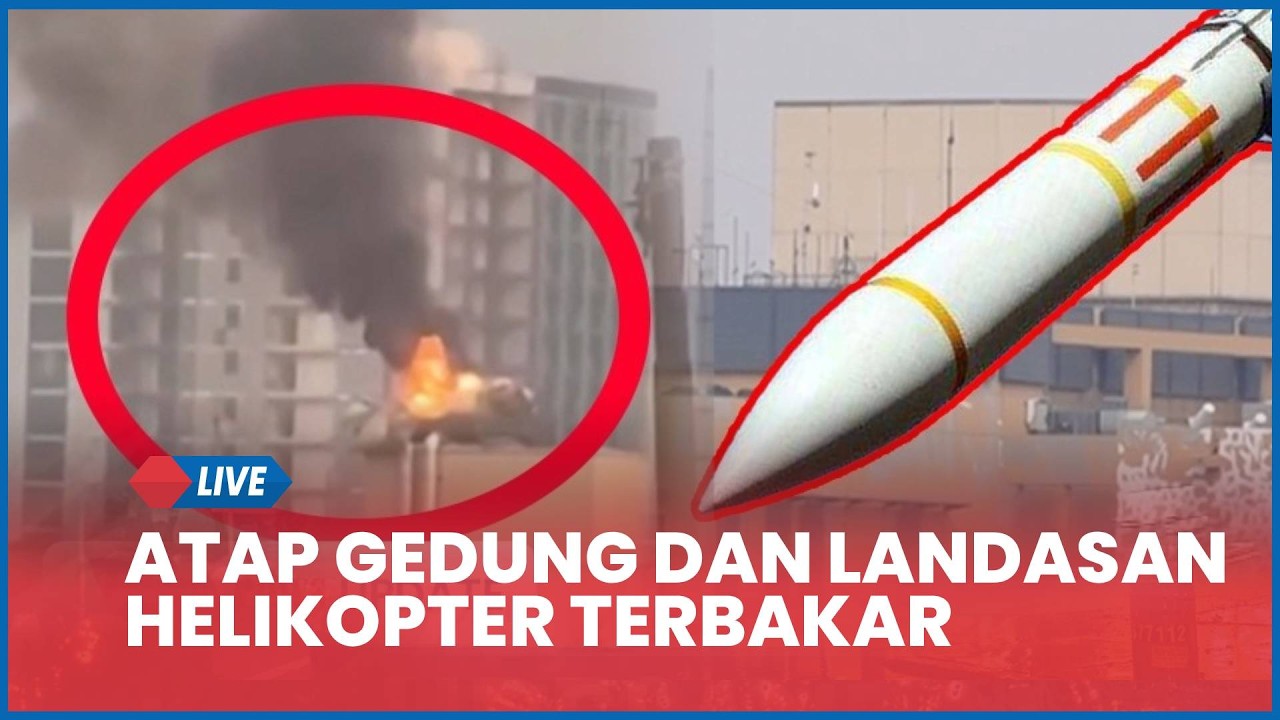 Rudal Hantam Kedubes AS di Baghdad Irak, Atap Gedung dan Landasan Helikopter Terbakar