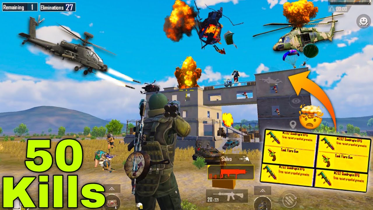 Omg!😱 50 Kills With M202💥 Full Destruction in Base vs Helicopter,+Chopper War in Payload 3.0 || PUBG
