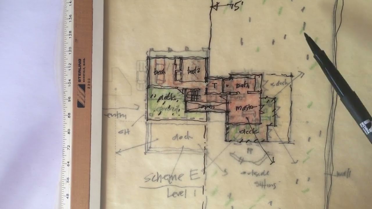 Door County Lake Michigan Home - BAGstudio Sketch Design Process