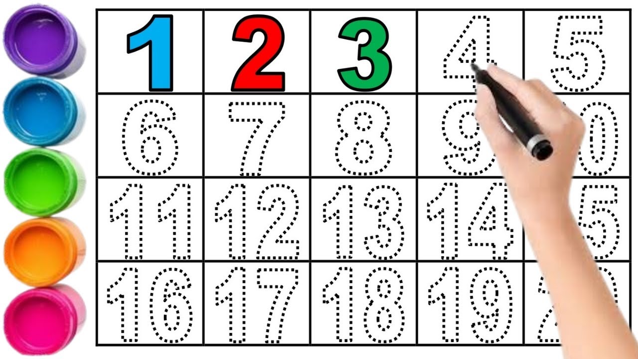 Tracing Numbers 1 to 20 ✏️ | Learn to Write Numbers for Kids | Preschool Learning Video #learning