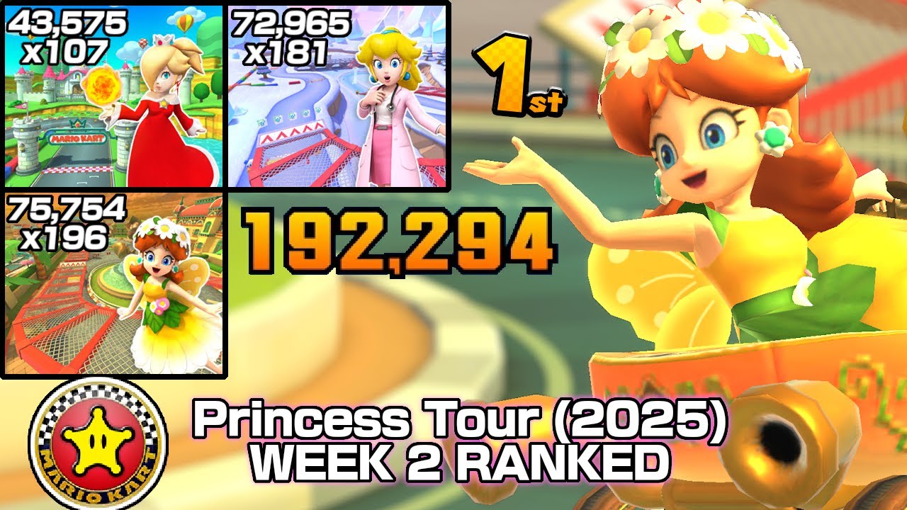 WORLD OF PAIN | Mario Kart Tour | Princess Tour Week 2 Ranked Cup (192k)