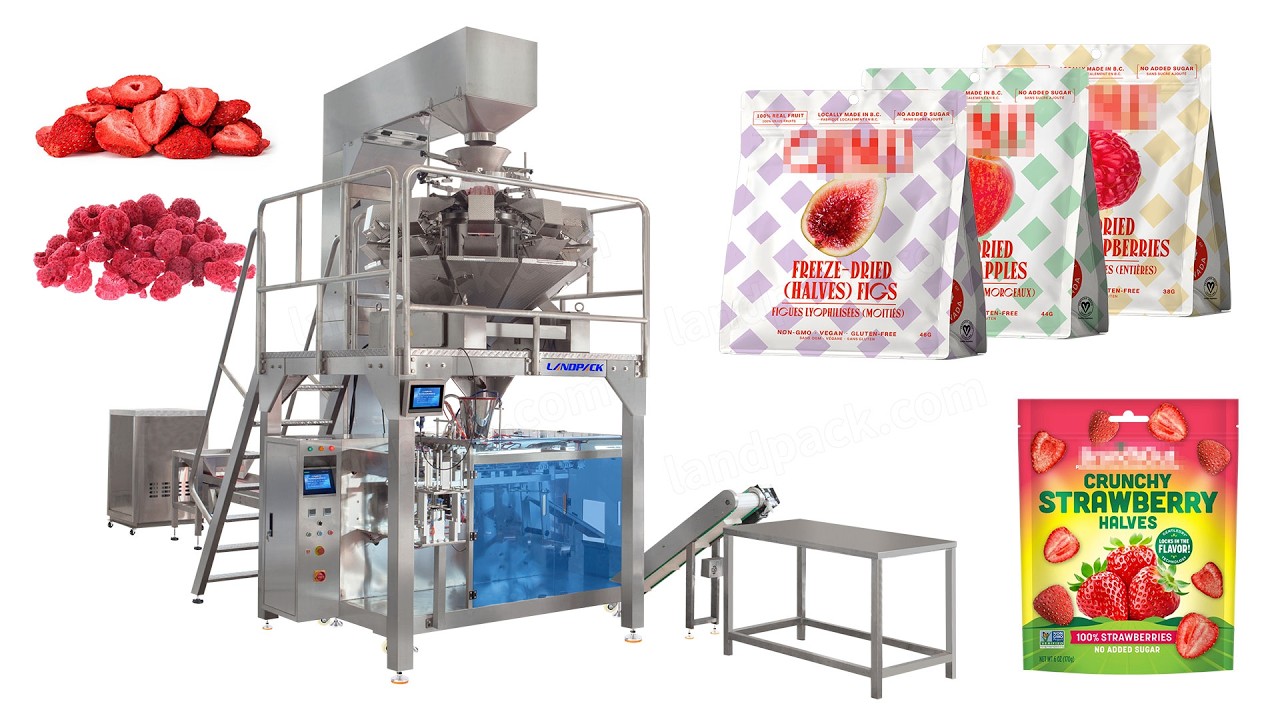 Automatic Freeze Dried Fruits Doypack Packing Machine, Anti-Shatter Bag Packaging Machine