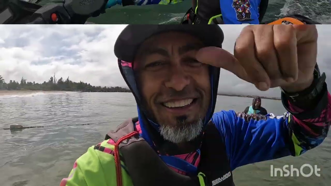 Corriendo jetski de Barceloneta a arecibo 