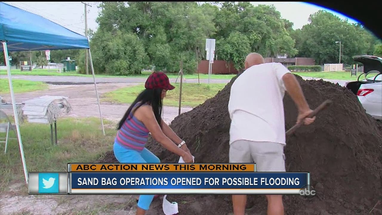 Sand bag operations opened for possible flooding from Tampa to Pensacola