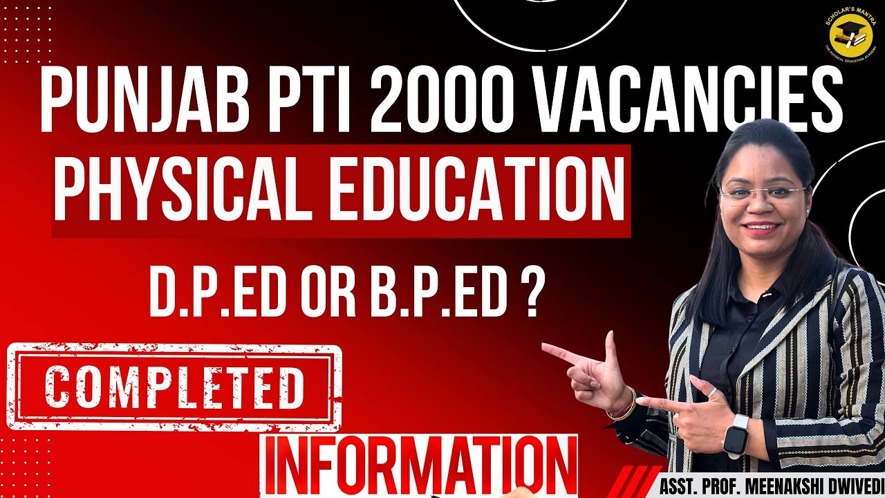 Why B.PEd not 🚫 Eligible 🤔?COMPLETE INFORMATION |PUNJAB PTI 2000 vacancies | By MEENAKSHI DWIVEDI
