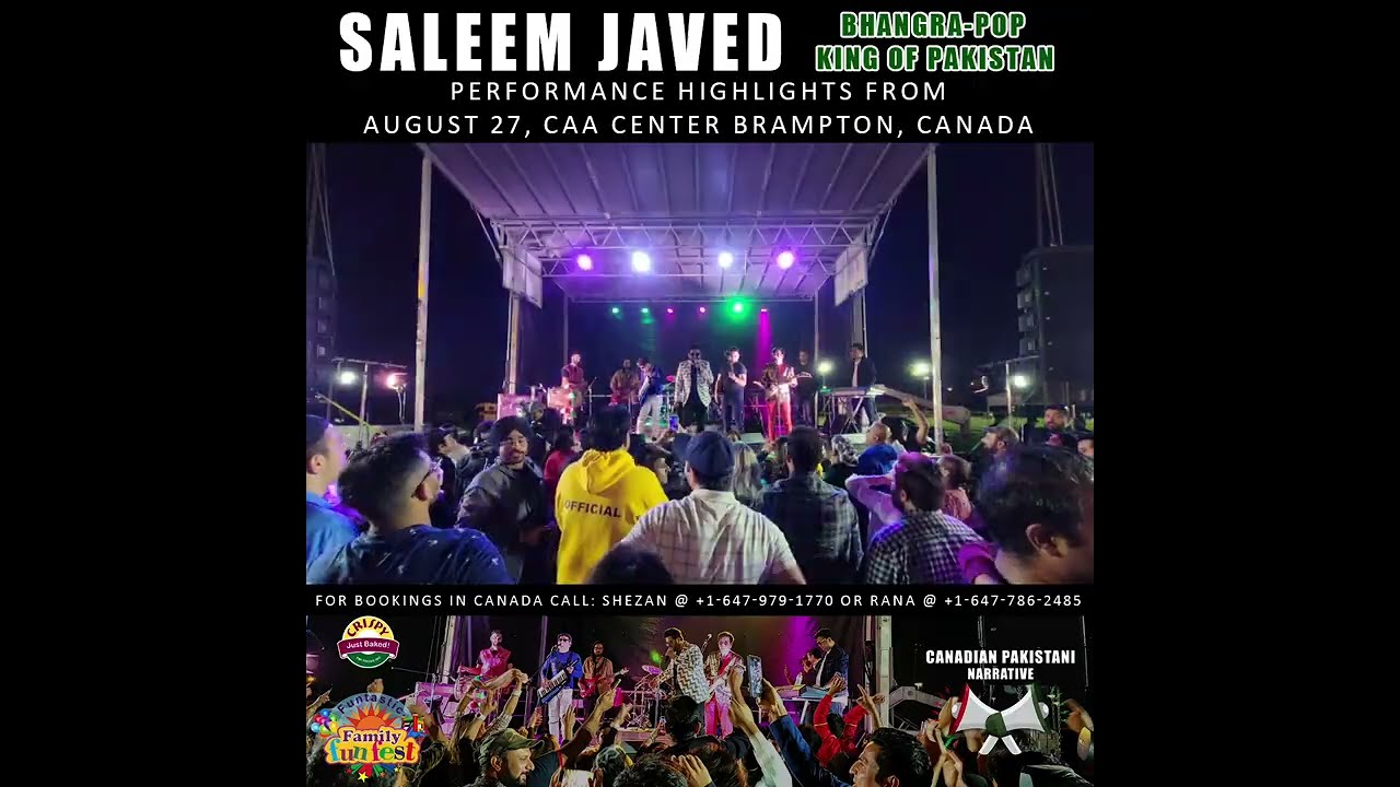 Saleem Javed Performance in Canada at Funtastic Family Fun Fest Aug 27 2022 at CAA Center Brampton