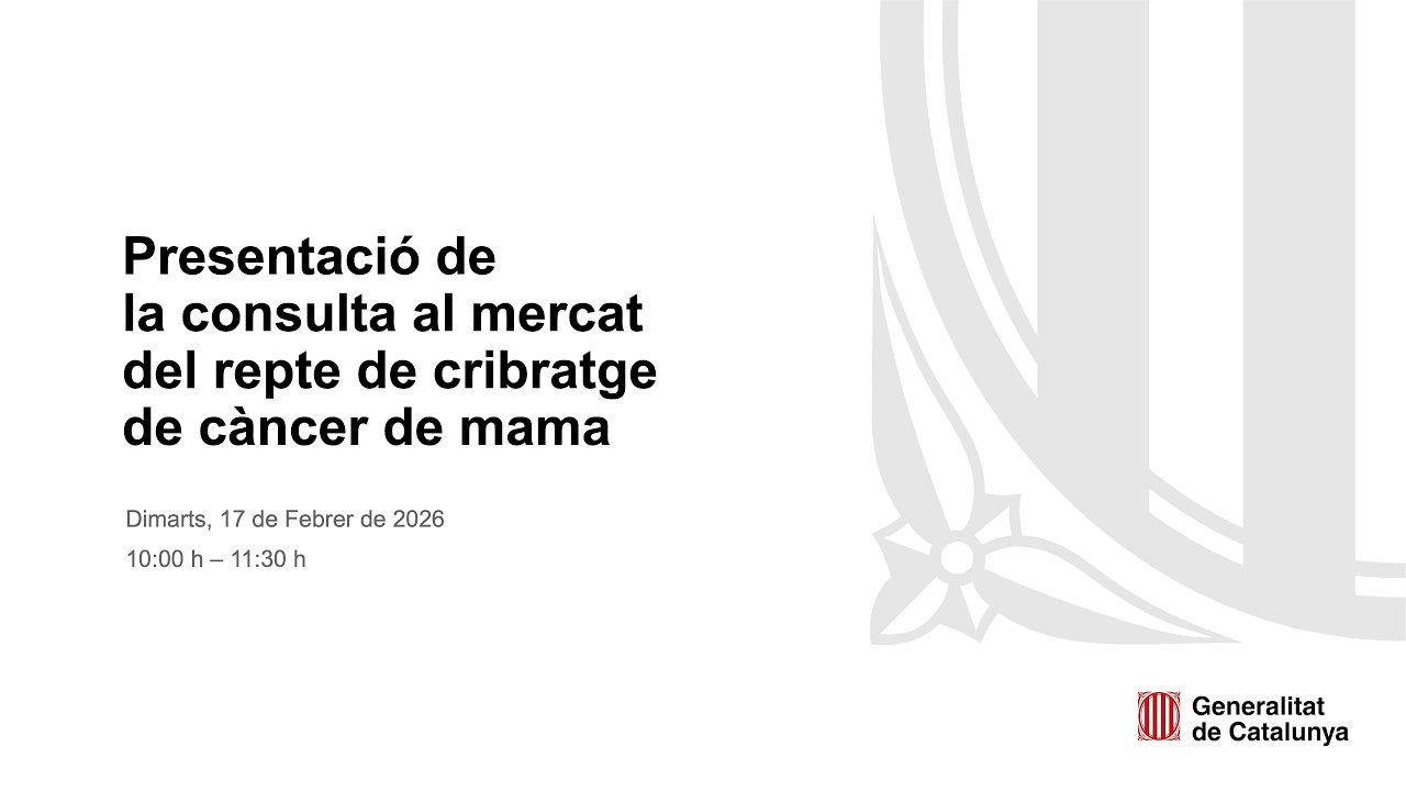 Presentació de la consulta al mercat del repte de cribratge de càncer de mama