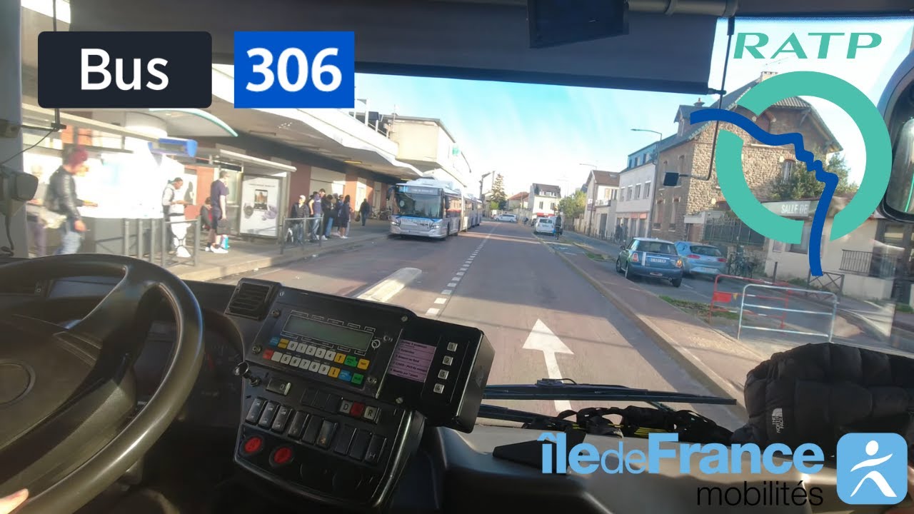 Bus 306 RATP | Noisy-le-Grand Mont d'Est RER - Saint-Maur Créteil RER - 4K