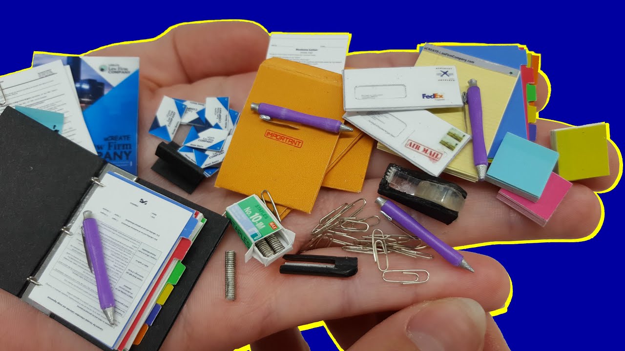 15 Doll Office Supply Essentials to do yourself