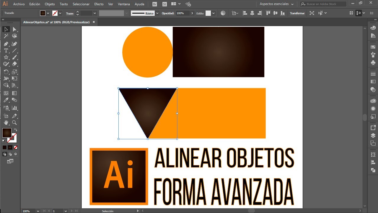 ALINEAR OBJETOS en ILLUSTRATOR - COMO ALINEAR OBJETOS Illustrator Forma Avanzada - ALINEAR OBJETOS