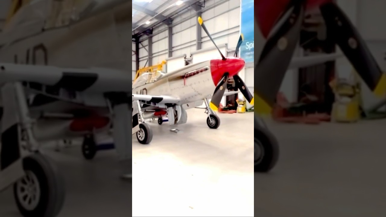 Mustang P-51 East midlands airport, Rolls Royce Heritage Hanger, June 2023