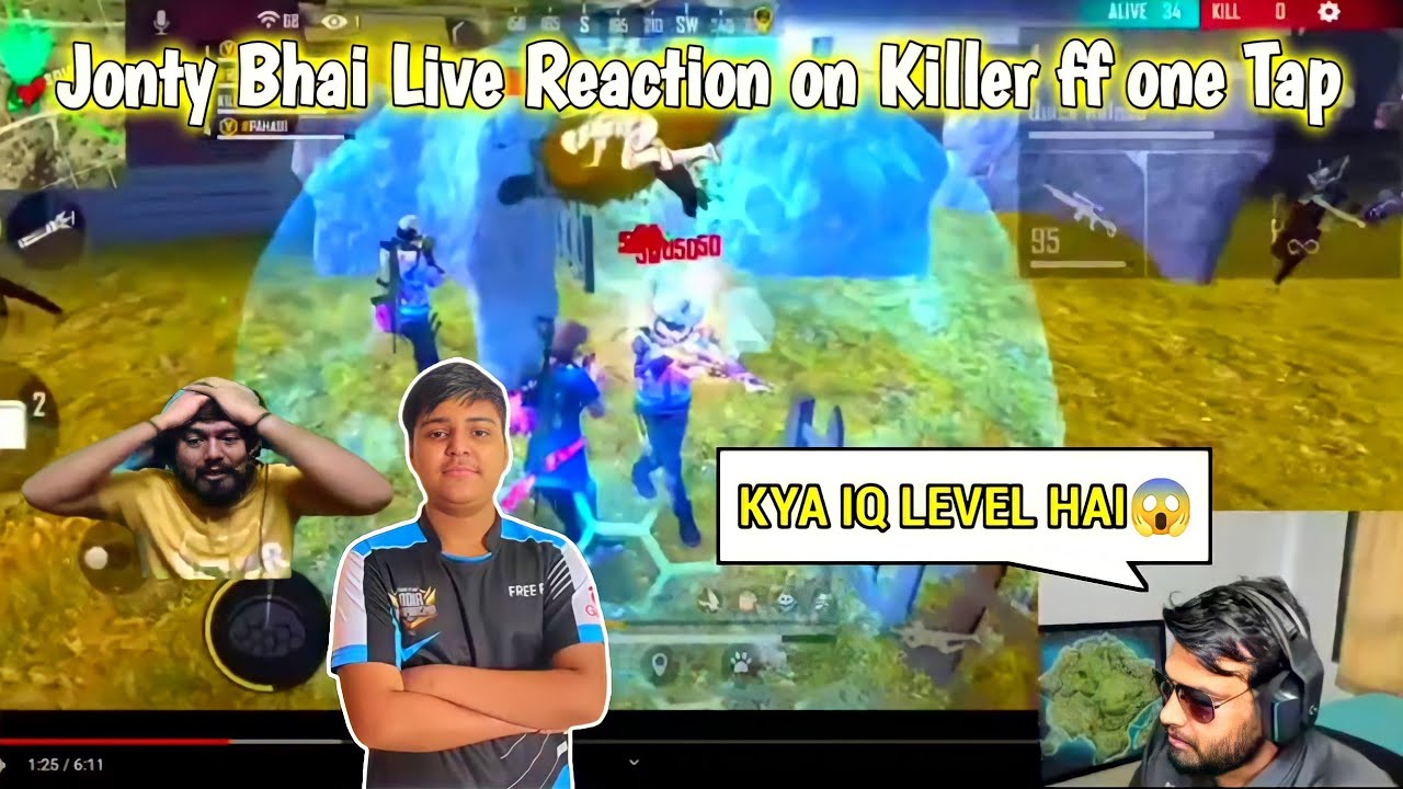 JONTY GAMING LIVE REACTION ON KILLER FF GAMEPLAY😳 | @JONTY GAMING LIVE REACT ON @KILLER FF |