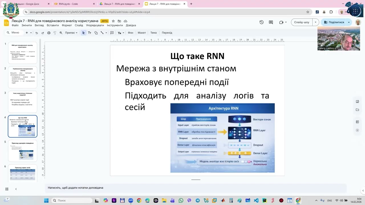 Лекція | Рекурентна нейронна мережа для поведінкового аналізу користувача