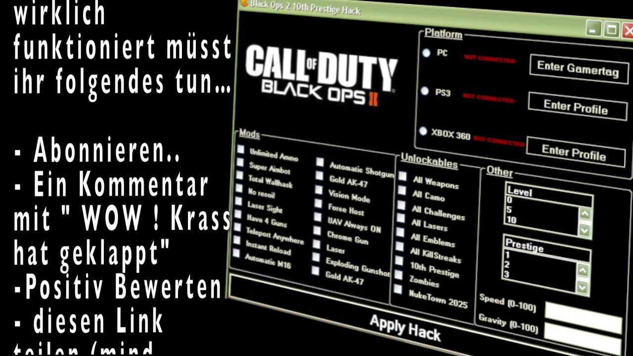 BO2 MOD MENU PS3|XBOX| PC   --- HACK CHEAT MODS FREE DOWNLOAD LINK