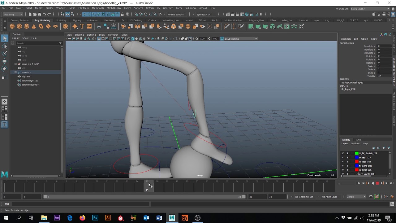 Basic Ball Kick in Maya Pt 1
