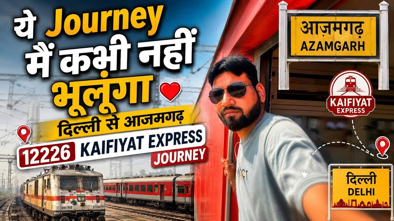 Ye Journey Main Kabhi Nahi Bhoolunga || Delhi to Azamgarh Train | 12226 KaifIyat Express Journey 