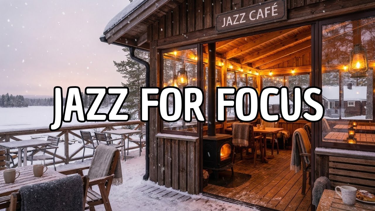 🔴 LIVE ❄️ Cozy Winter Jazz Café ☕ Smooth Jazz for Studying, Working & Relaxing
