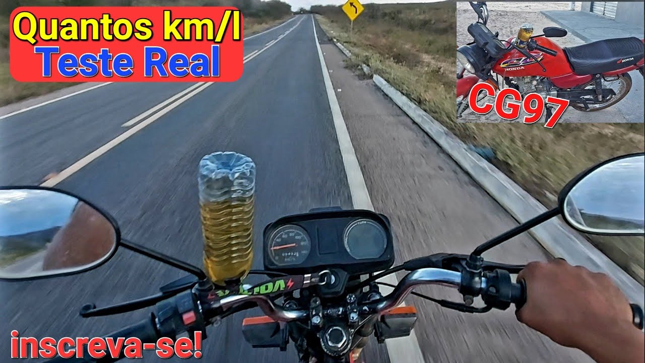 Consumo real de combustível da CG97 TESTE DA GARRAFA consumo real