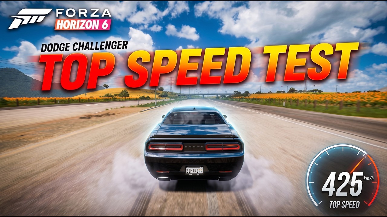 DODGE CHALLENGER TOP SPEED TEST in Forza Horizon 6 🔥 | INSANE HIGHWAY SPEED RUN