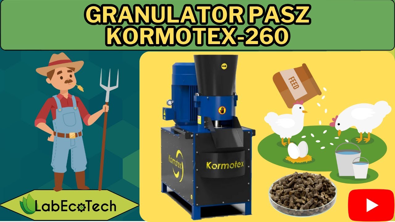 Granulator dla produkcji paszy Kormotex-260 firmy LabEcoTech