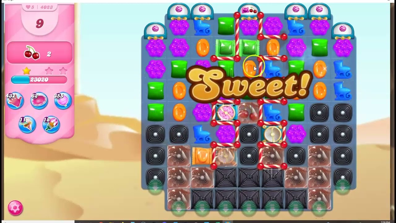 Candy Crush Level 4023 Talkthrough, 19 Moves 0 Boosters