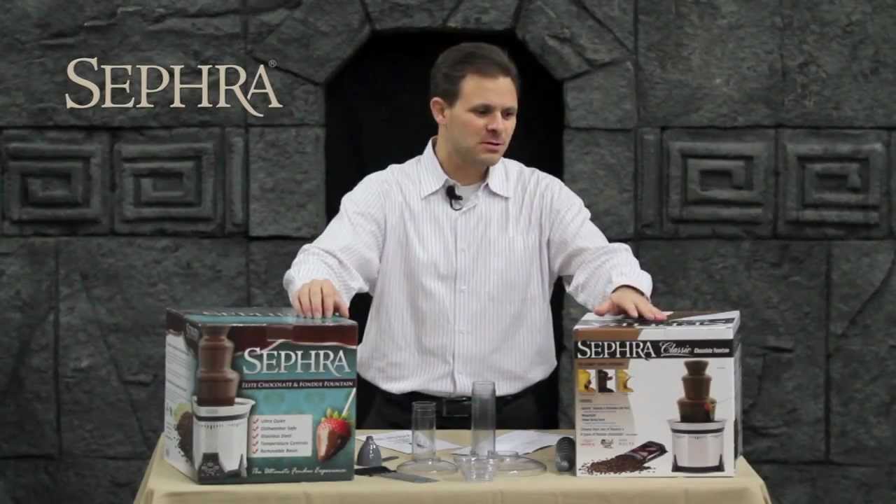 Sephra - What's in the Box. The Elite and Classic home chocolate fountain