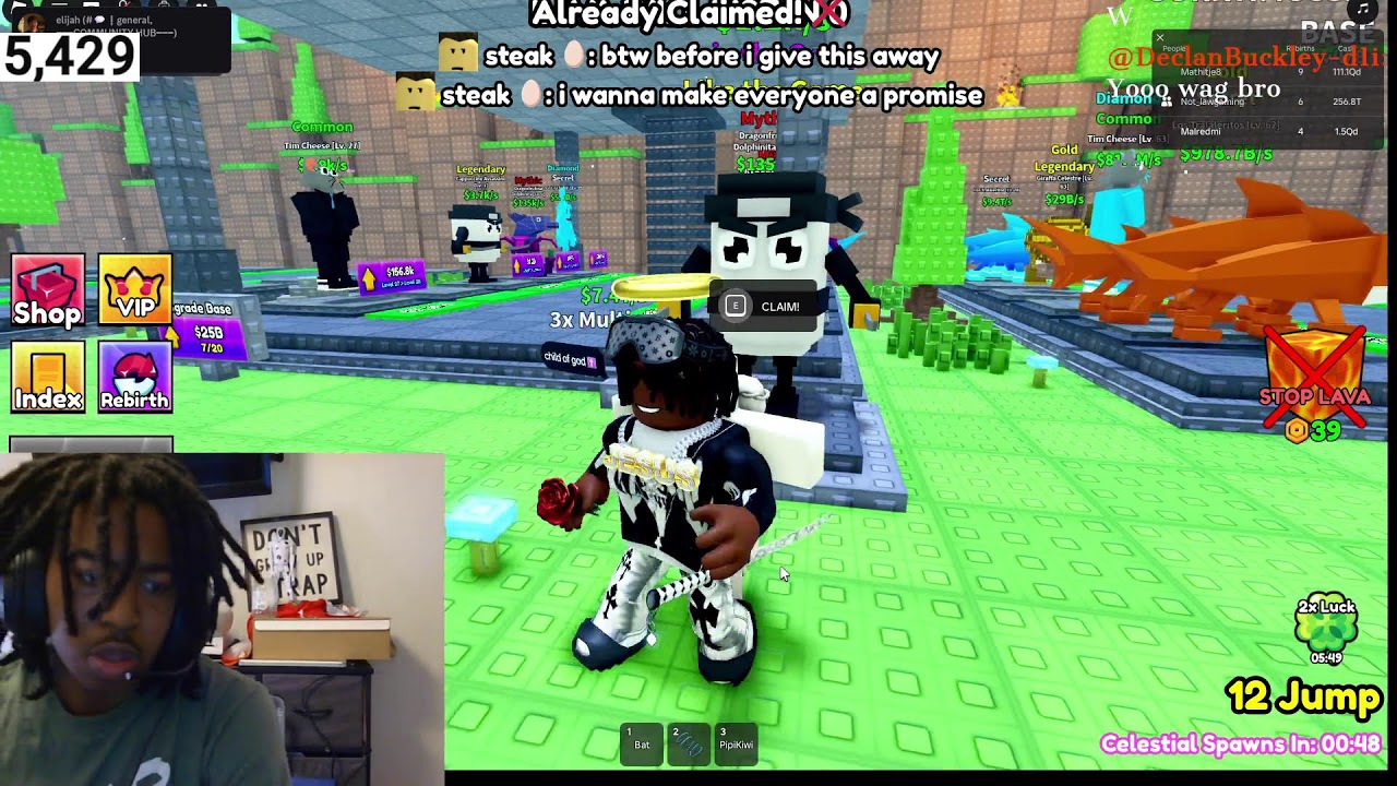 early stream survive for  lava brainrot