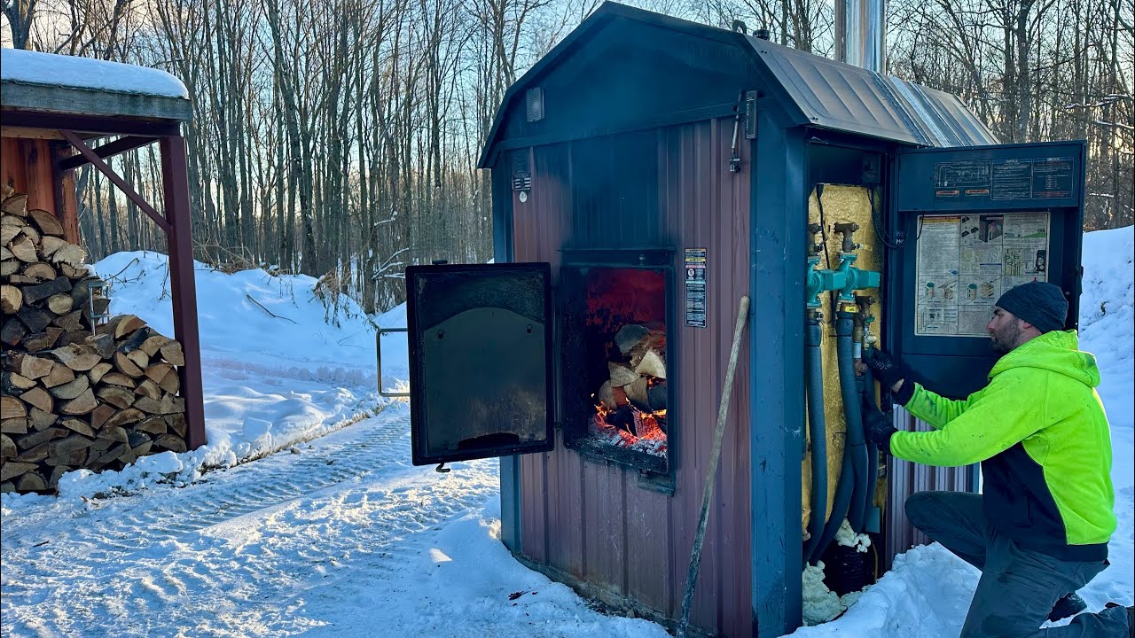 2nd Season Wood Boiler Start Up + Installing a Heating Loop to a Barn 