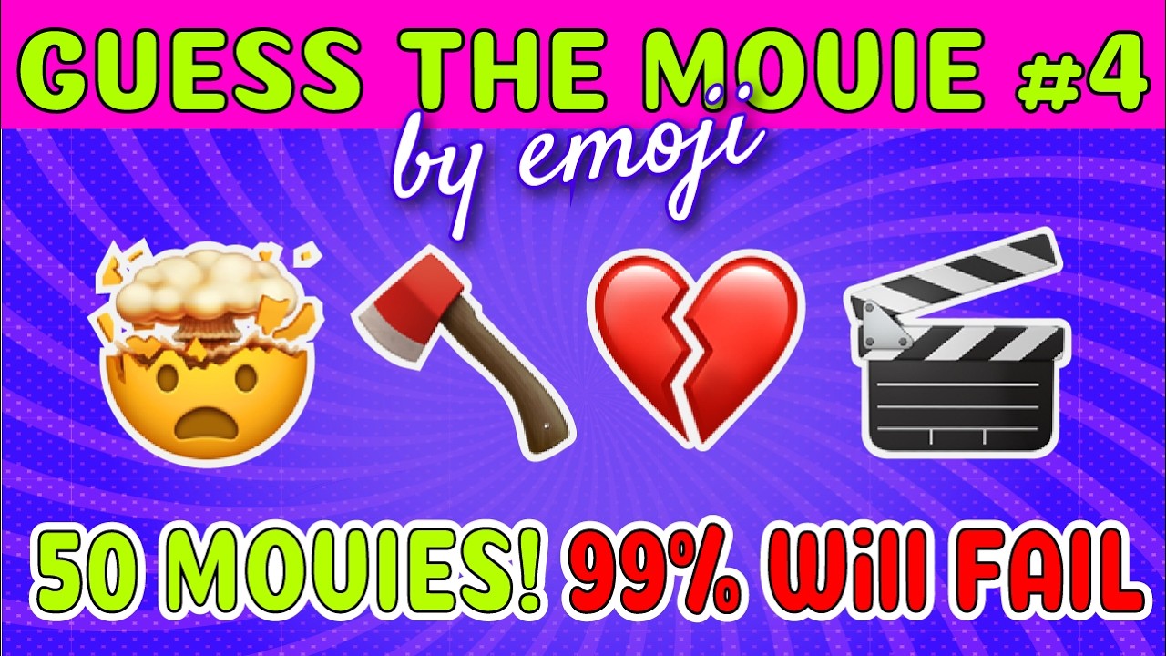 GUESS 50 MOVIES by EMOJI! | Ultimate Movie Expert Test 🍿