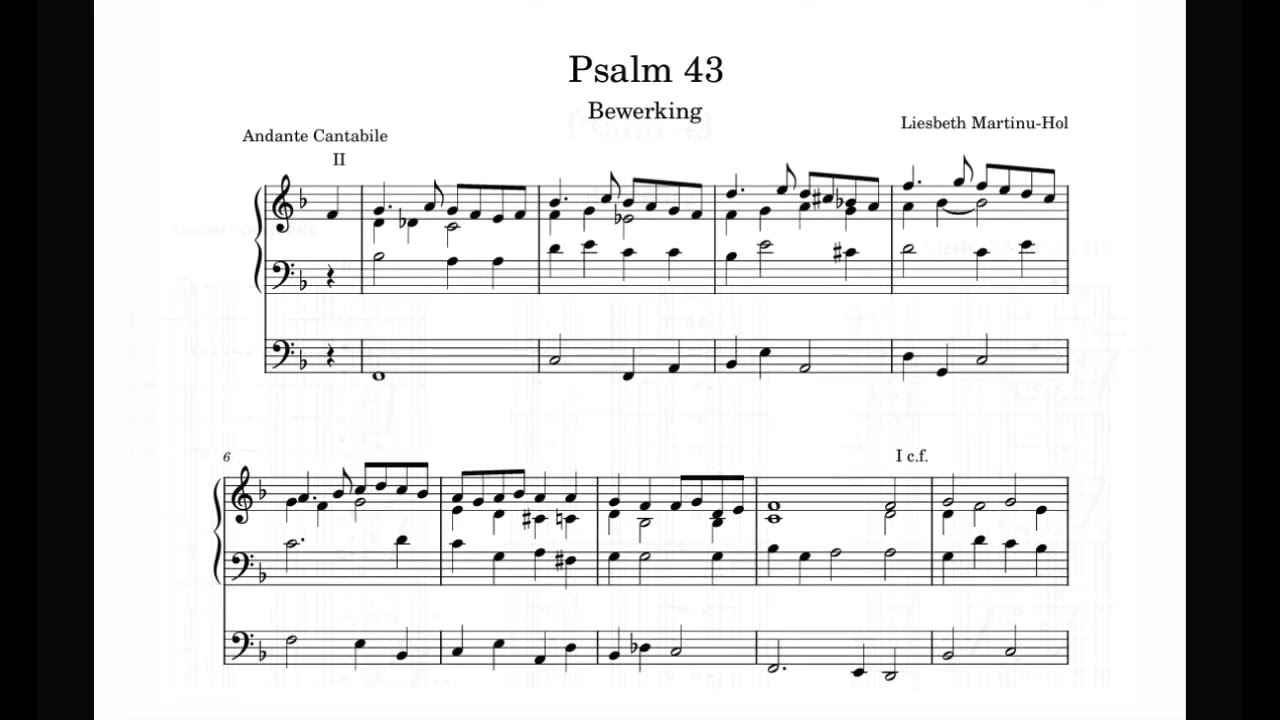Prachtige bewerking over Psalm 43