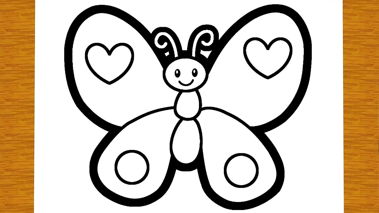 COME DISEGNARE UNA FARFALLA CARINA | Disegni facili ed educativi