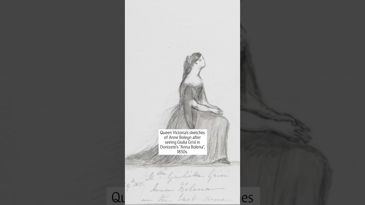 Victoria sketched the Giulia Grisi in her role as at the Tudor queen.#royalhistory