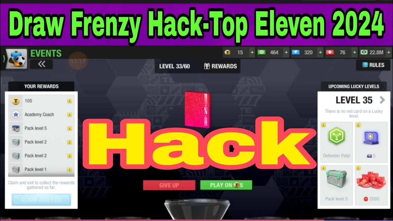 HACK Draw Frenzy in Top Eleven 2024 | Get many free tokens & rewards