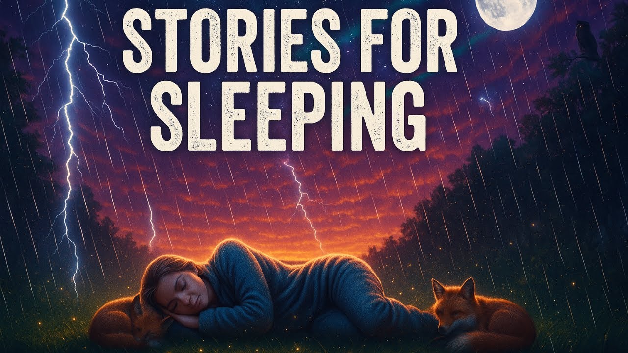 10 HOURS of Bedtime Stories for Sleeping | NO ADVERTS | Black Screen | Rain Sounds 🌧