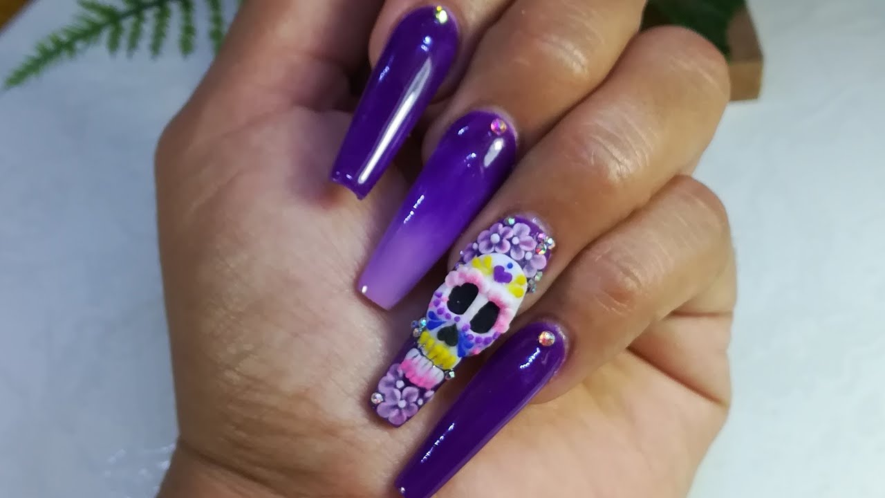 Uñitas para el día de muertos 💀💅