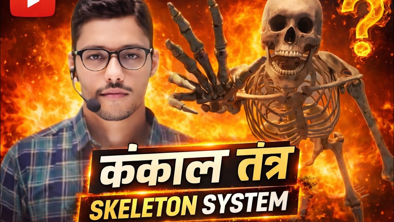 Skeleton system (कंकाल तंत्र) बिल्कुल आसान भाषा में सब कुछ याद// Oneshot class By AT SIR 