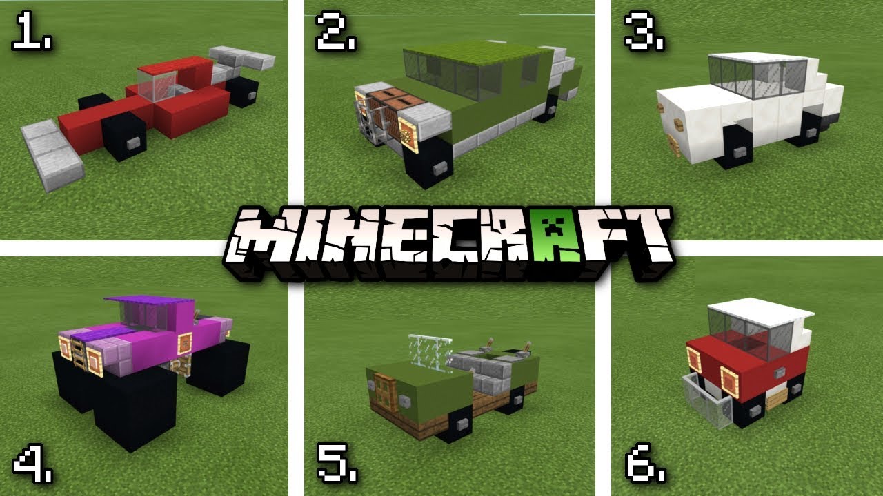 6 крутых машин 🚗 и грузовиков 🚚 Minecraft Tutorial — MCPE,Xbox,PS4,Windows,Switch,Java