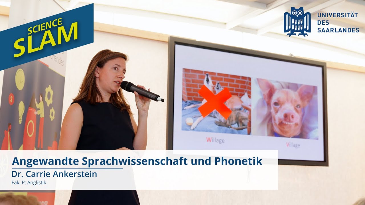 Science Slam − Dr. Carrie Ankerstein (Fak. P Anglistik): Angewandte Sprachwissenschaft und Phonetik