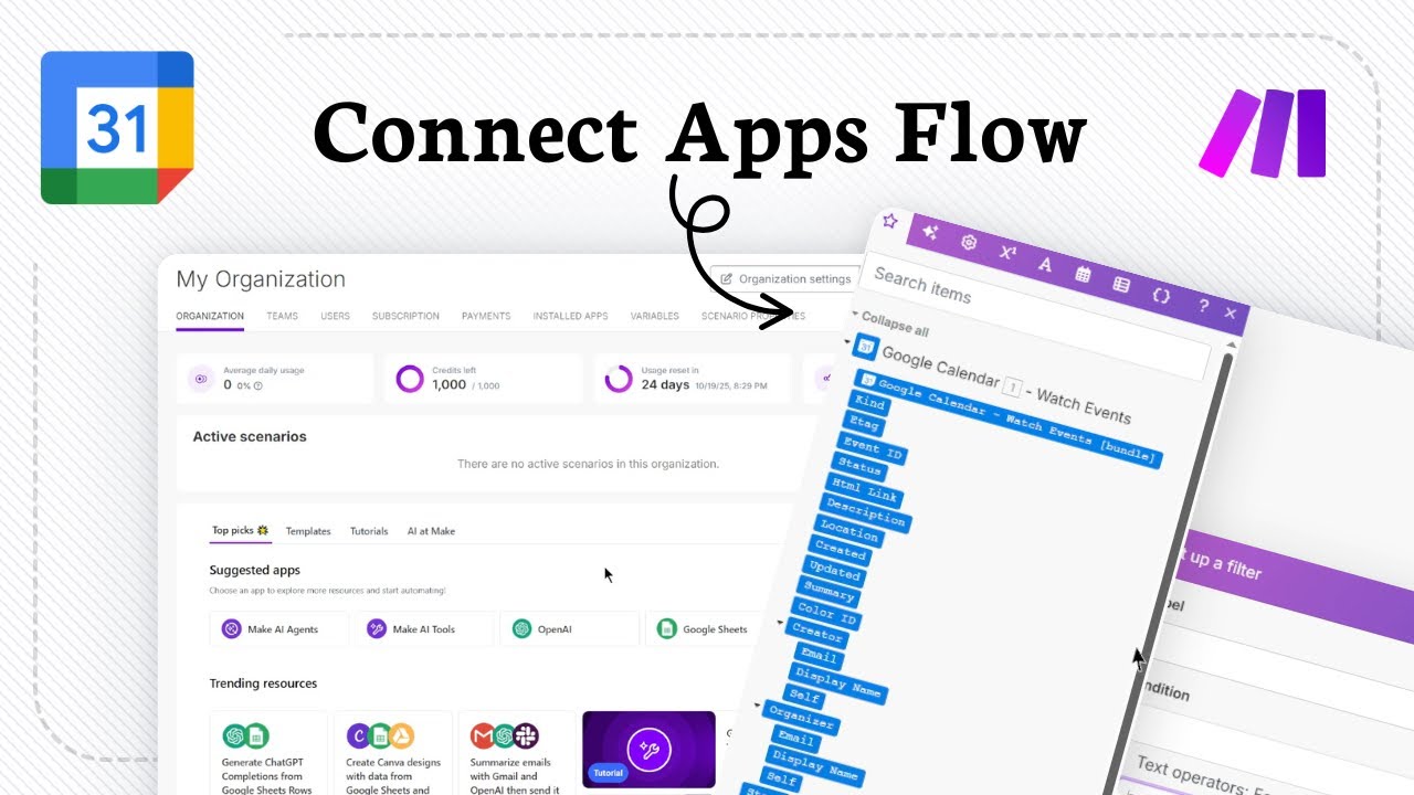 How to connect Google Calendar to Discord with Make.com