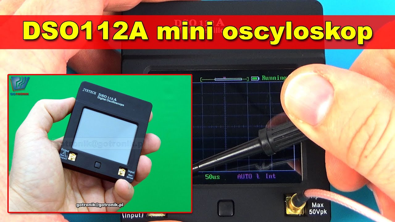 DSO112A mini oscyloskop cyfrowy z ekranem dotykowym