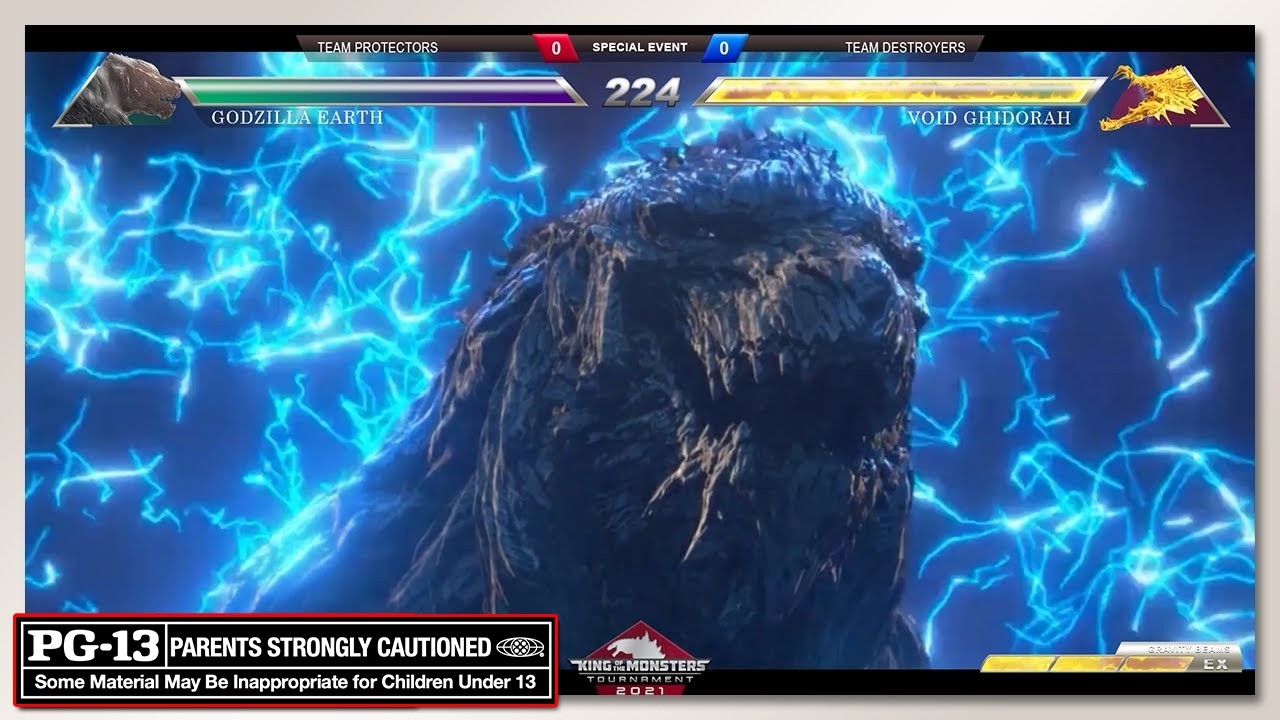 Godzilla Earth vs Void Ghidorah with Healthbars