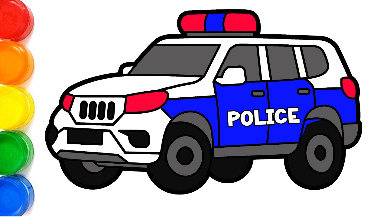 How to draw a Police Car SUV | Step by Step Drawing Tutorial