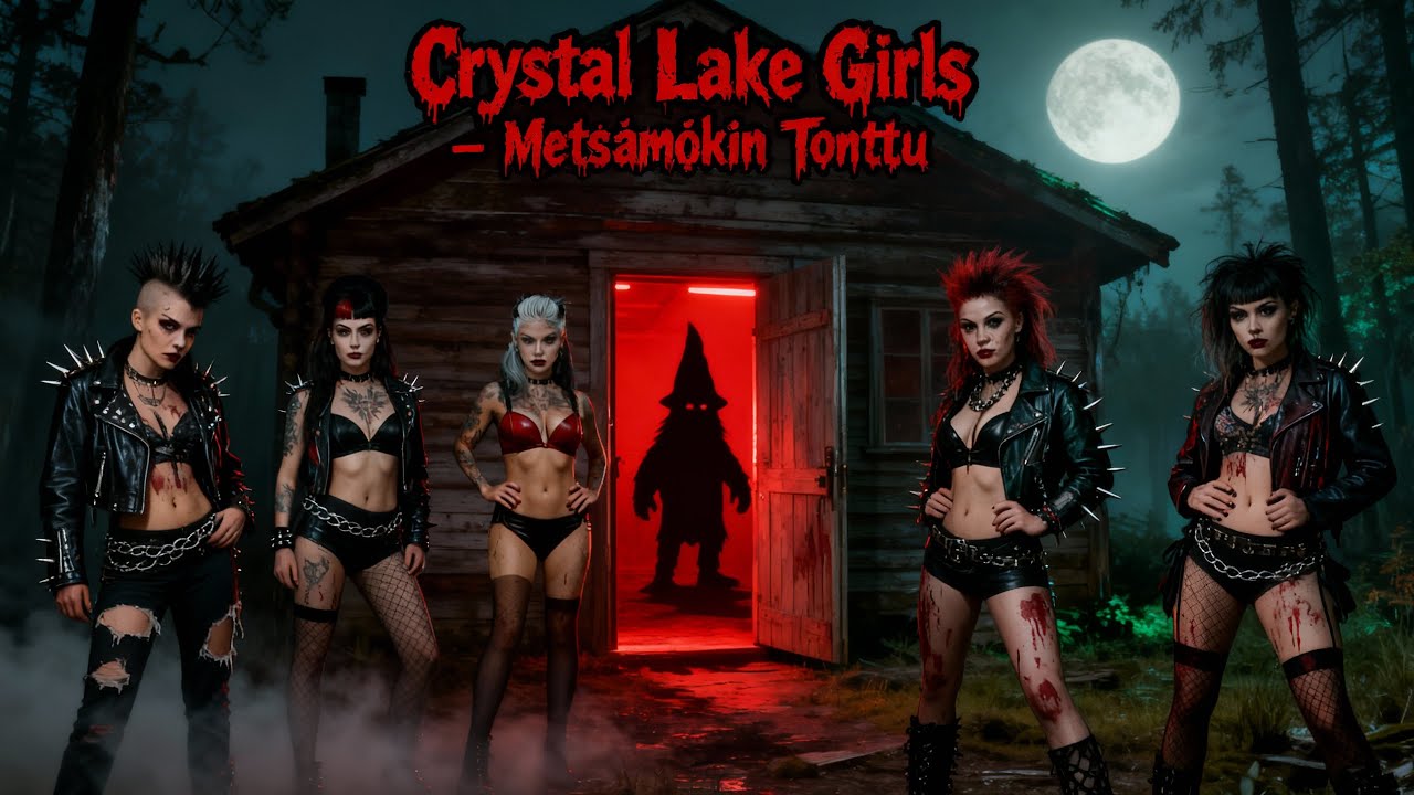 Crystal Lake Girls - Metsämökin Tonttu #psychobilly #coversong #crystallakegirls #funny #clg