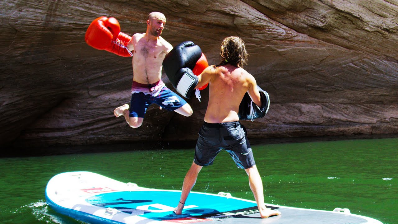 Paddle Board Boxing! - KO'd and Drowning! | DEVINSUPERTRAMP