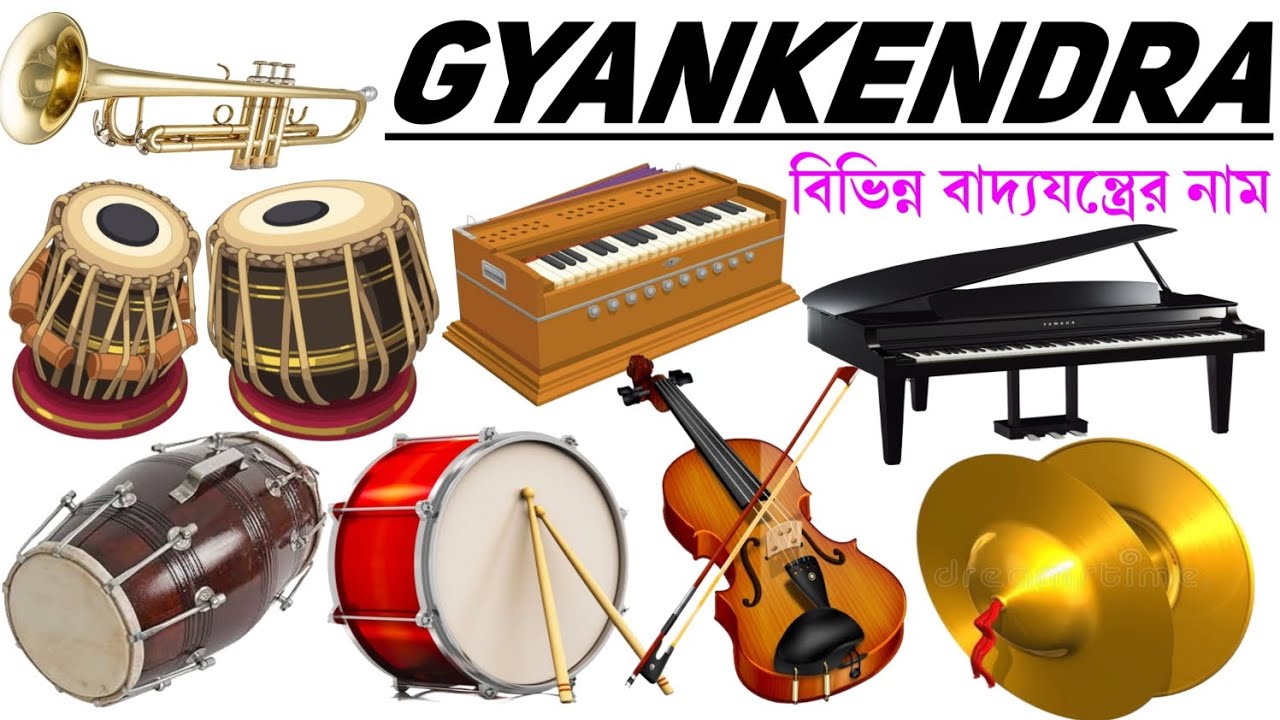 বিভিন্ন বাদ্যযন্ত্রের নাম 🥁| Educational videos for kids in Bengali and English | Educational videos