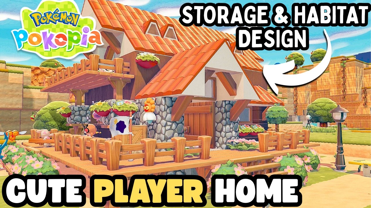 Pok&eacute;mon Pokopia~PLAYER HOME STORAGE HOUSE DESIGN~BUILDING A HOME IN #pokopia~Starter Home Design
